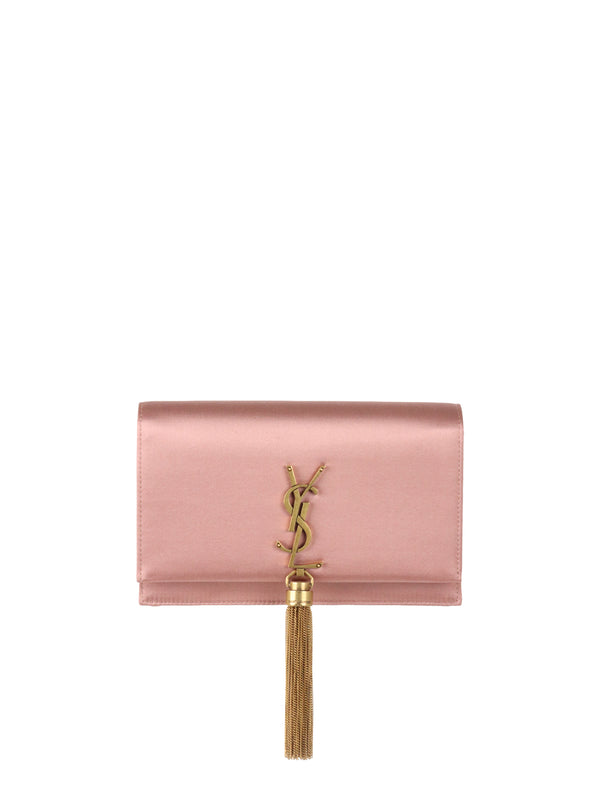 Saint Laurent Pink Satin Small Kate Tassel Bag GHW