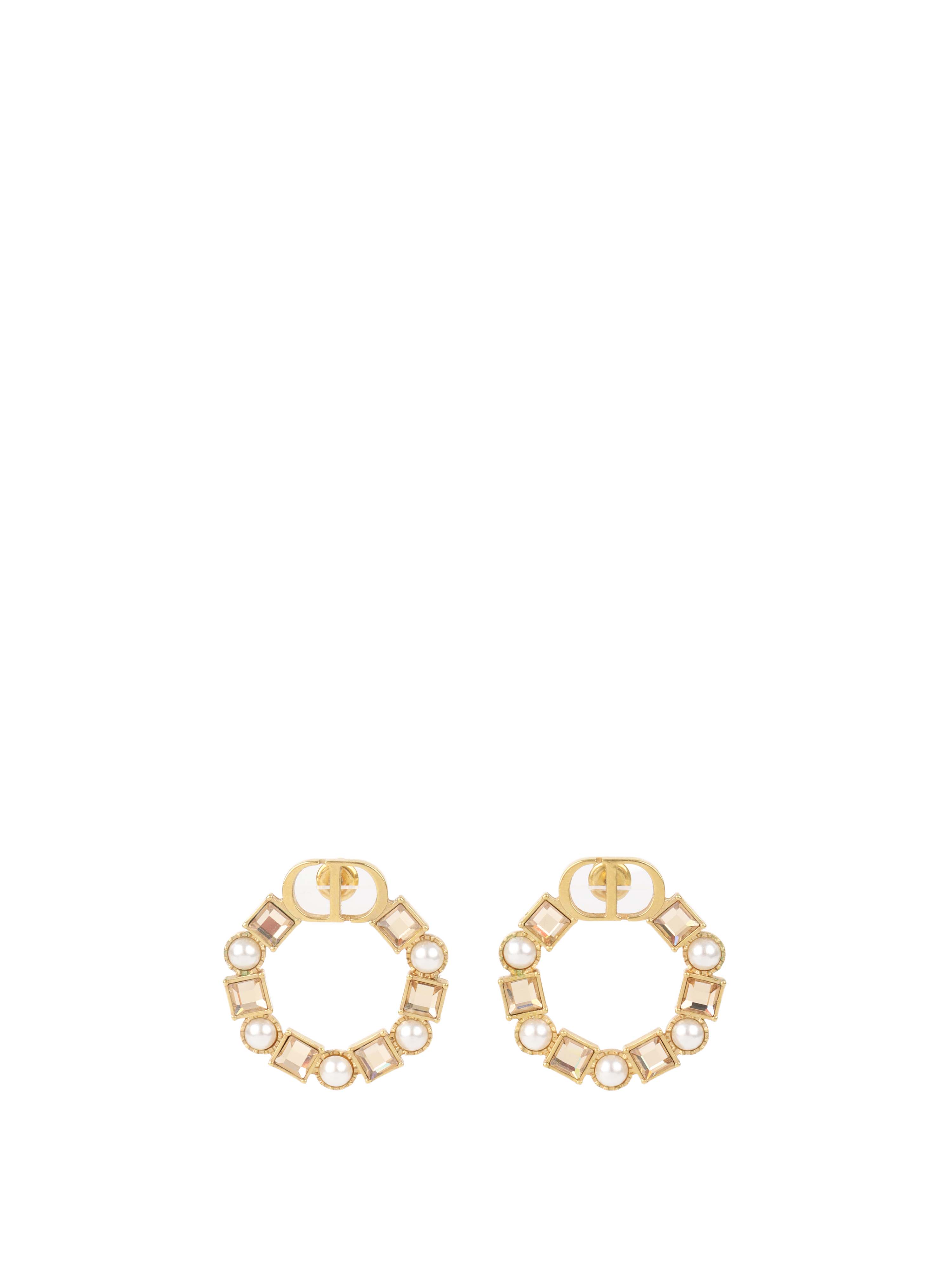 Dior CD Crystal Hoop Earring