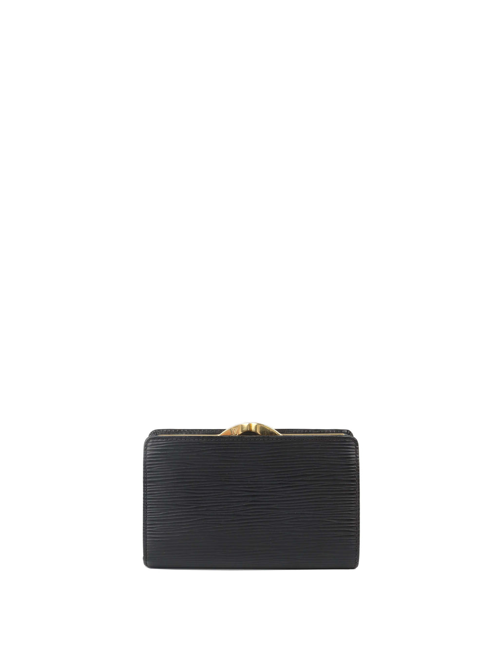 Louis Vuitton Black Epi Leather Short Wallet.