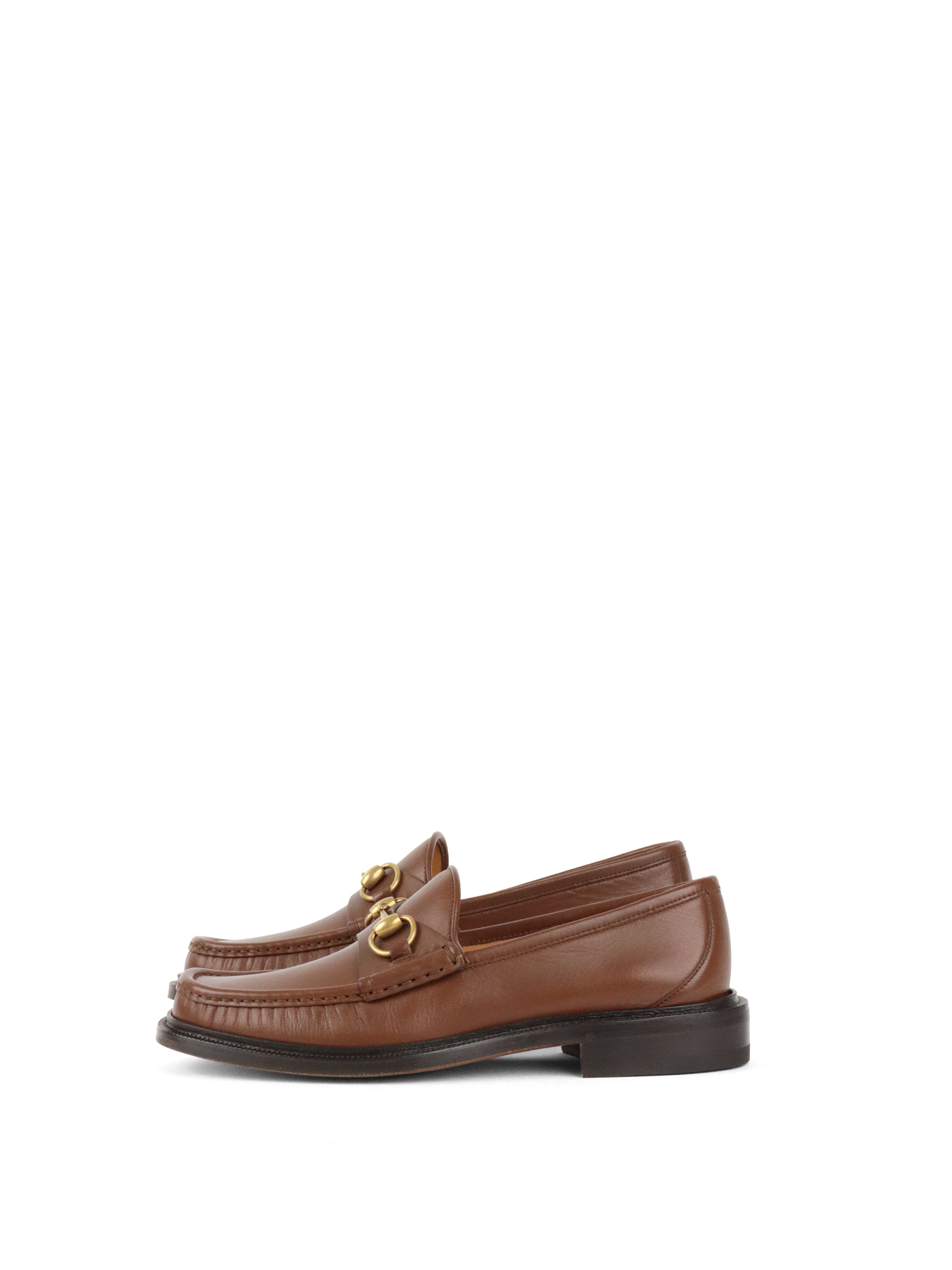 Gucci Men's Brown Horsebit Loafer size 5