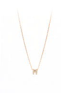 Hermes Rose Gold Marron Glace Mini Pop H Necklace