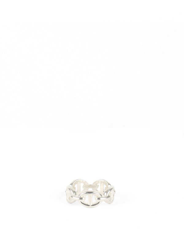 Hermes Silver Chaine D'Ancre Enchainee Ring, Small Model