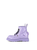 Versace Lavender Medusa Patent Leather Boots 40