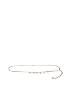 Chanel Silver Logo Lettering Chain Belt.