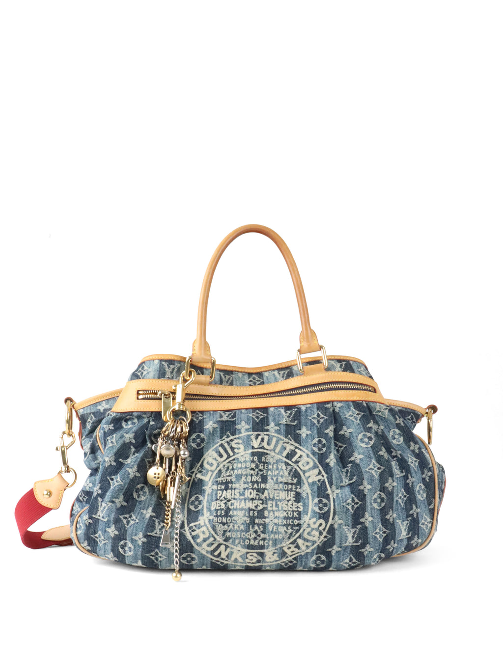 Louis Vuitton Vintage Cabas Raye 2006 Tote Bag.