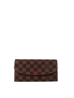 Louis Vuitton Brown Josephine Damier Ebene Red Wallet - MyDesignerly