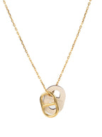 Hermes Gold and White O'Maillon Pendant Necklace