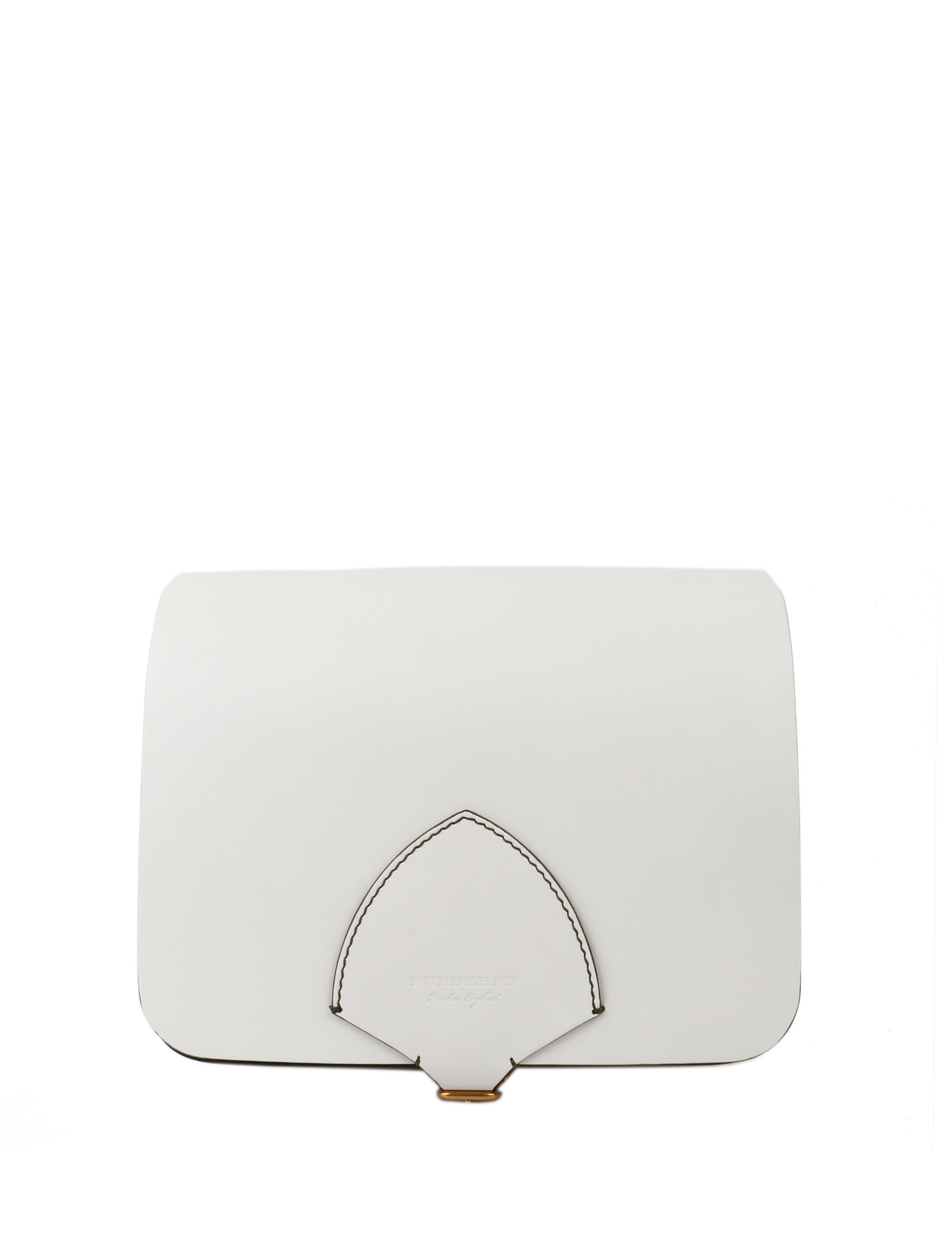 Burberry White Satchel Bag.