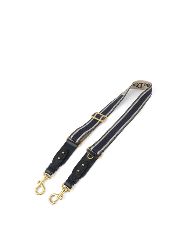 Dior Blue Adjustable Embroidered Strap with Ring