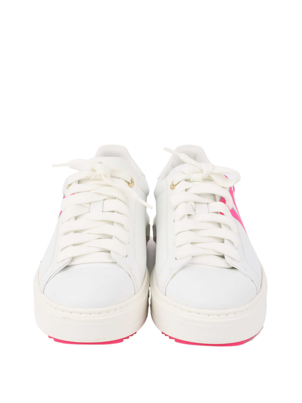 Louis Vuitton Pink Logo Sneakers.