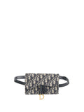 Dior Navy Oblique Saddle Belt Bag