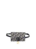 Dior Navy Oblique Saddle Belt Bag
