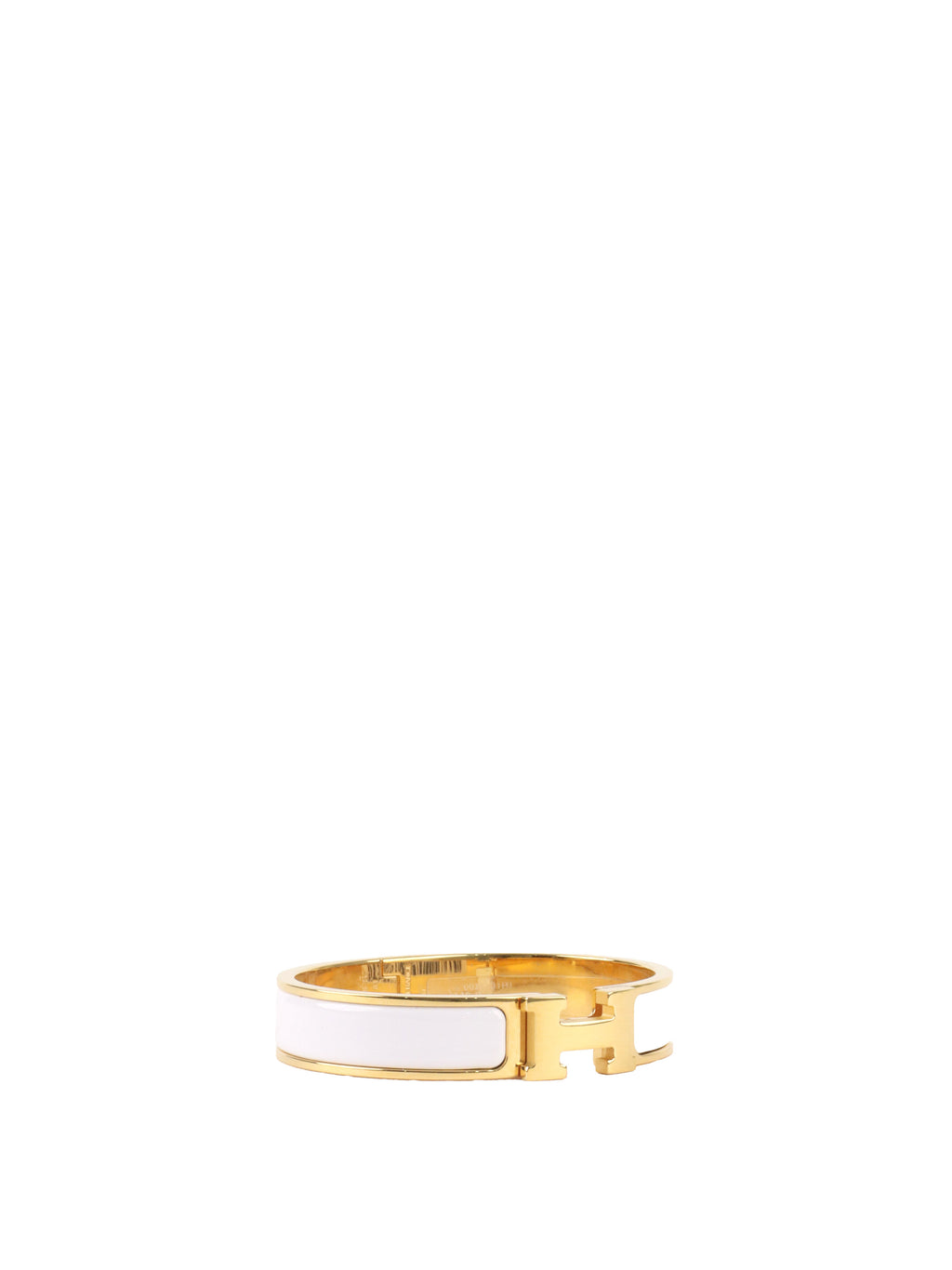Hermes Blanc Clic H Bracelet.