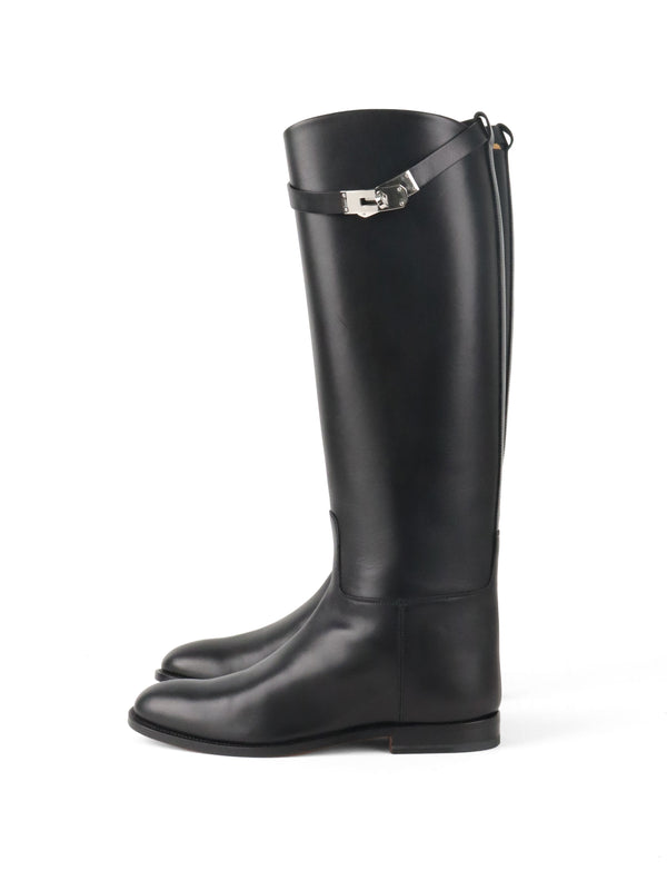 Hermes Noir Jumping Boots size 39 PHW