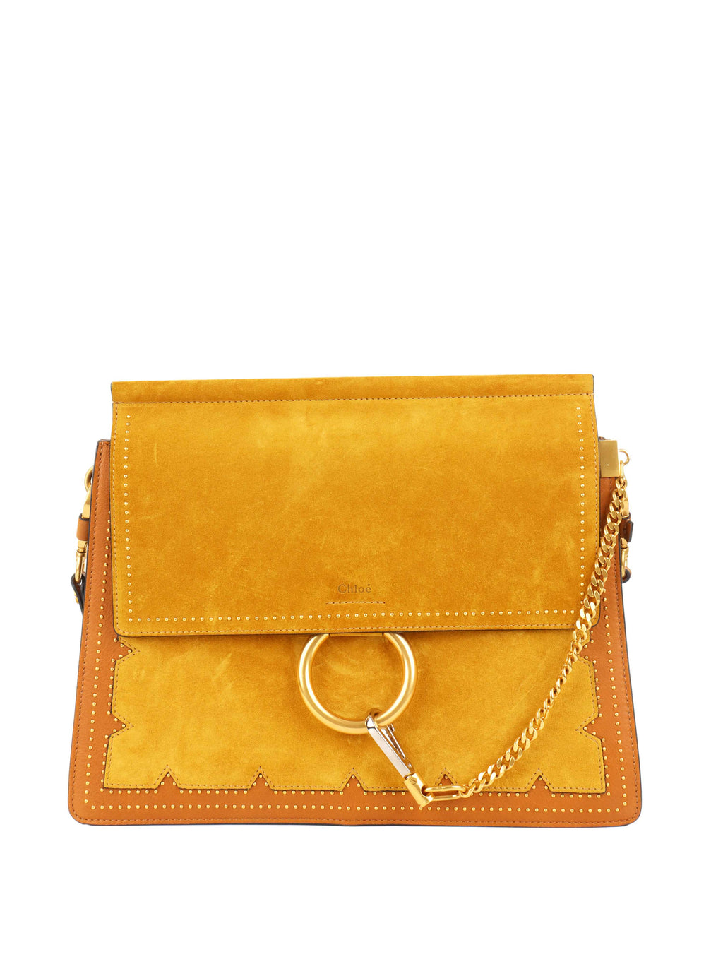 Chloe Medium Suede Mustard Faye Bag.