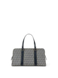 Fendi Vintage Navy Zucchino Canvas Boston Bag