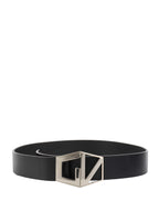Versace Black Leather Belt.