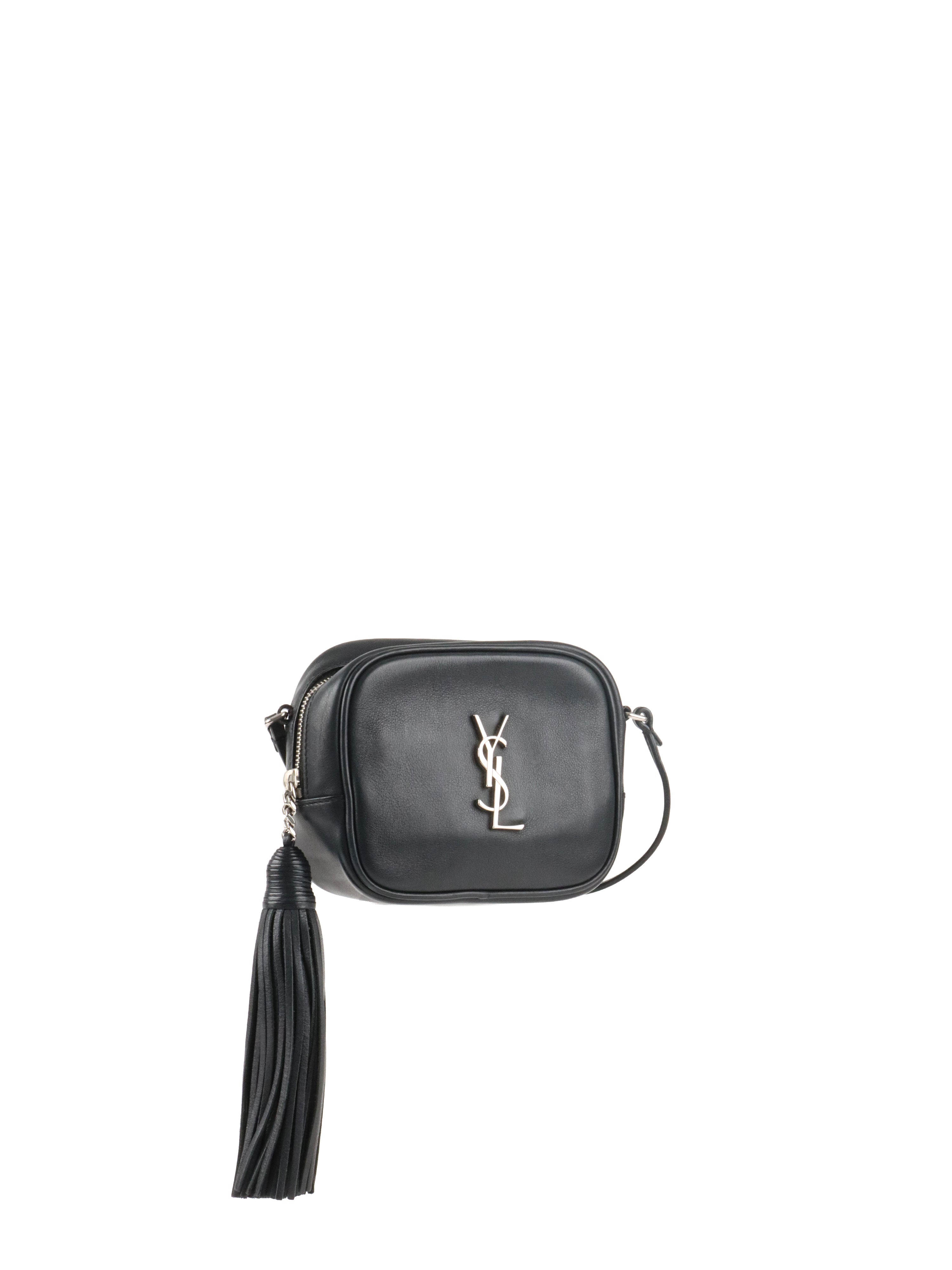 Saint Laurent Black Mini Blogger Tassel Crossbody Bag