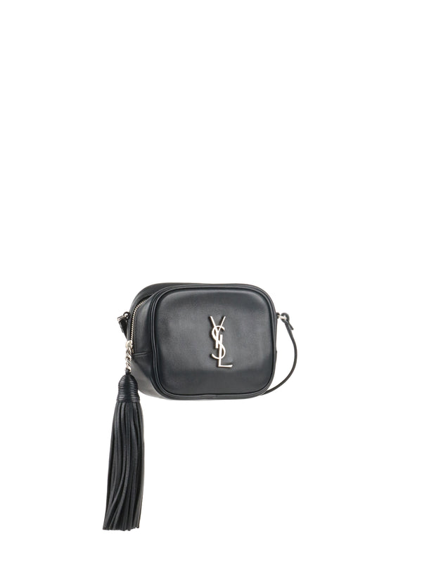 Saint Laurent Black Mini Blogger Tassel Crossbody Bag