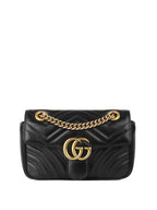 Gucci Black Mini Marmont Shoulder Bag.