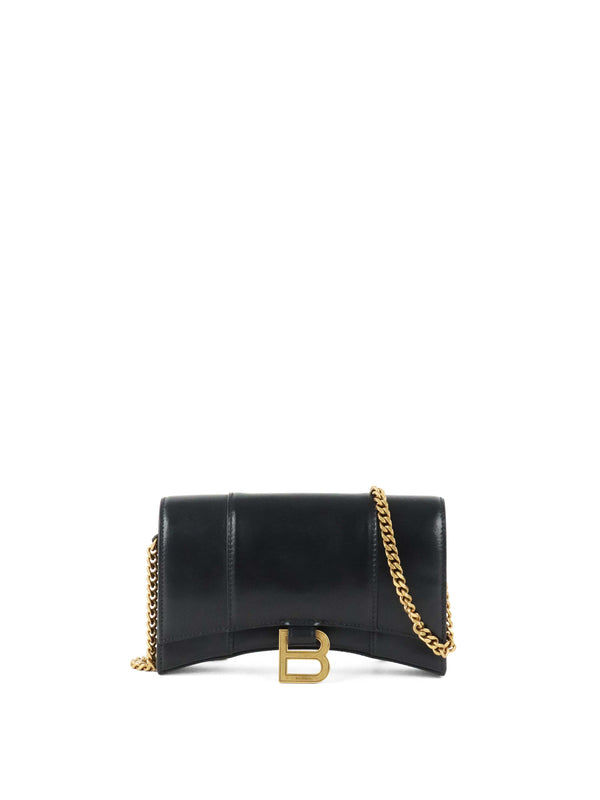 Balenciaga Black Hourglass Wallet On Chain