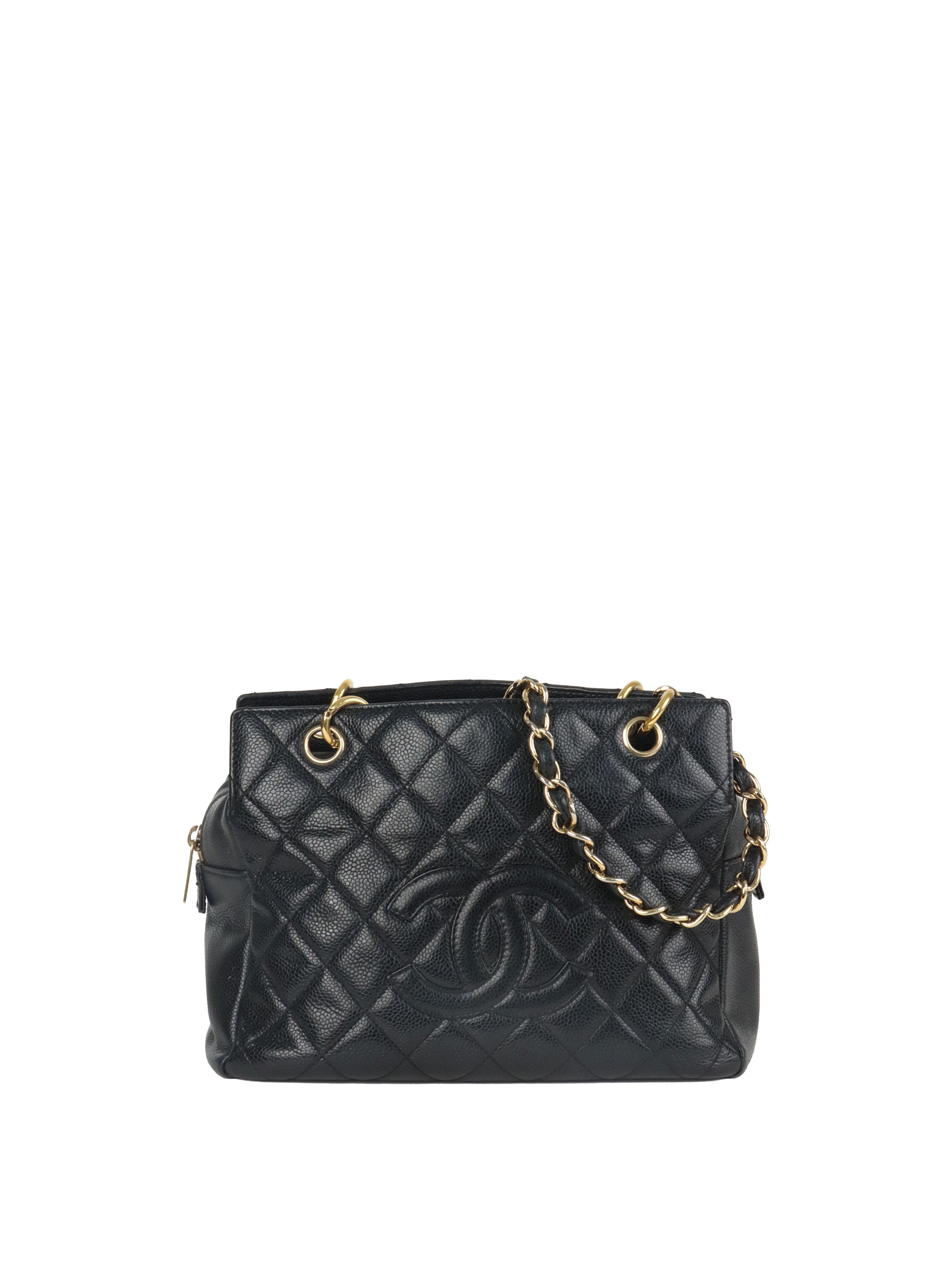 Chanel Vintage Black Petite Caviar Timeless Tote.