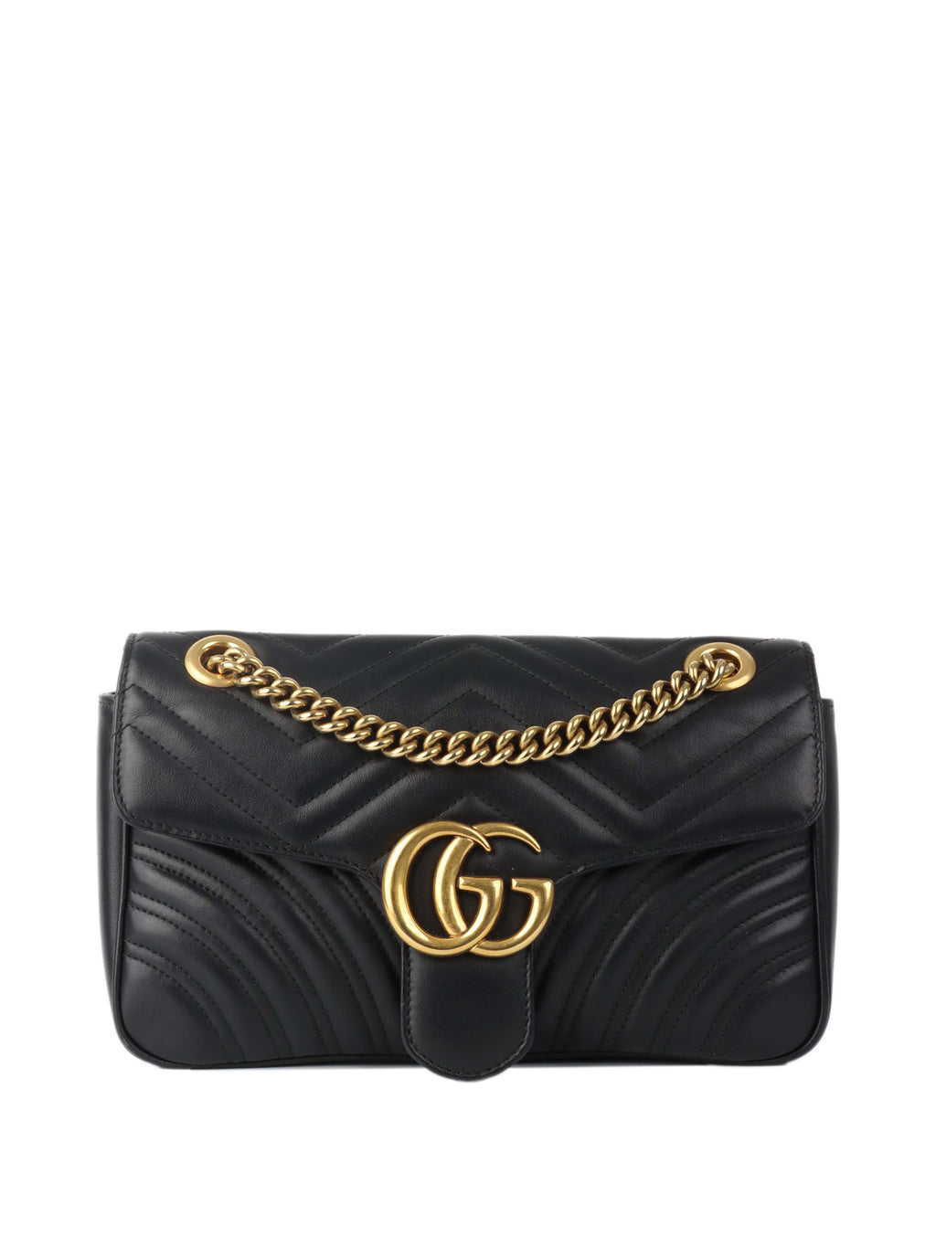 Gucci Black Small Marmont Shoulder Bag.
