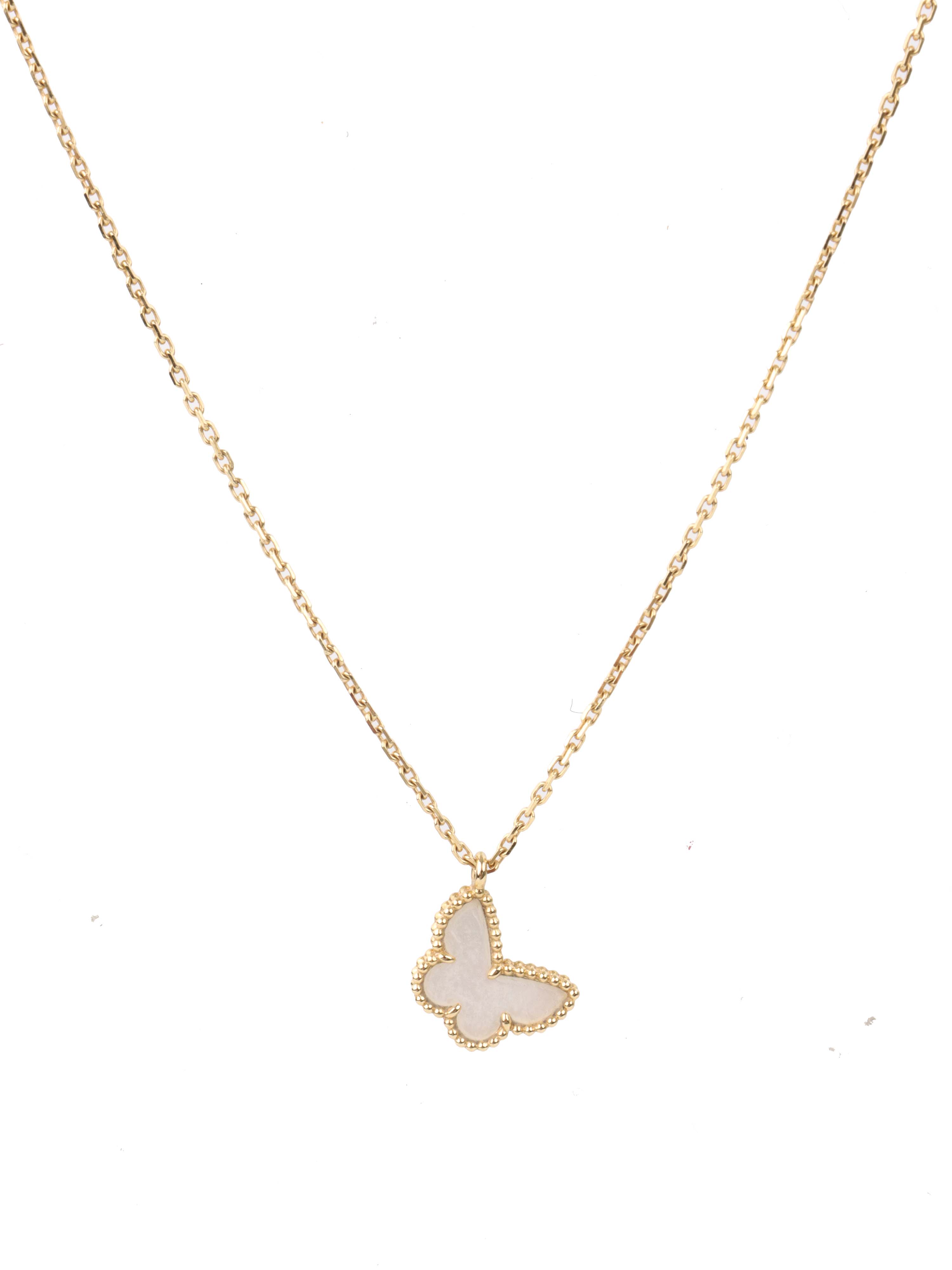 Van Cleef & Arpels Mother of Pearl Sweet Butterflies Necklace