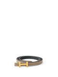 Hermes Noir/Etoupe Mini Reversible Belt 13mm