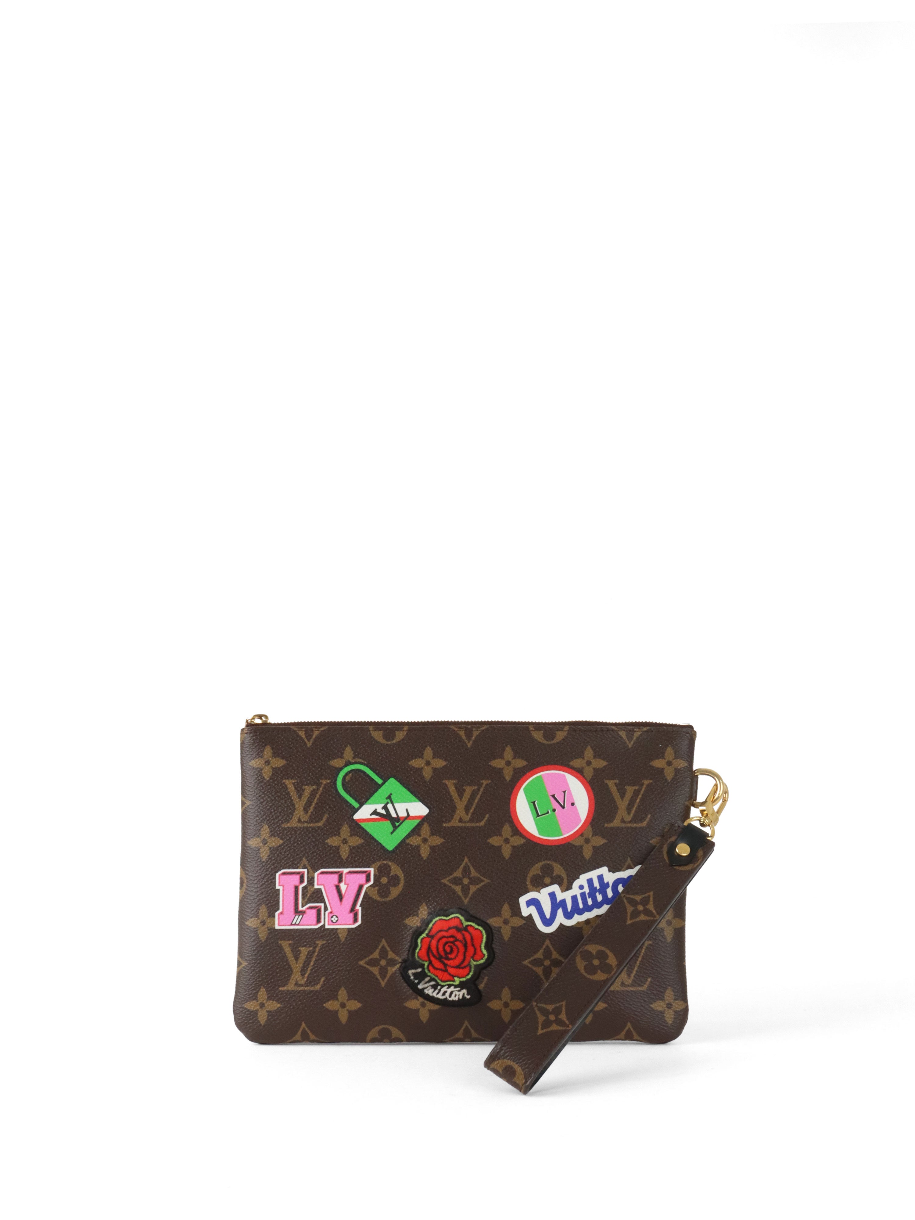 Louis Vuitton Limited Edition Monogram Patches City Pouch Bag.