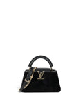 Louis Vuitton Black Sherling Mini East West Capucines