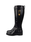 Versace Black Riding Boots.