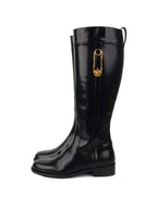 Versace Black Riding Boots.