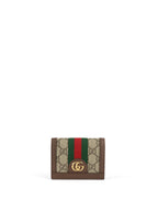 Gucci Brown Ophidia Card Case Wallet