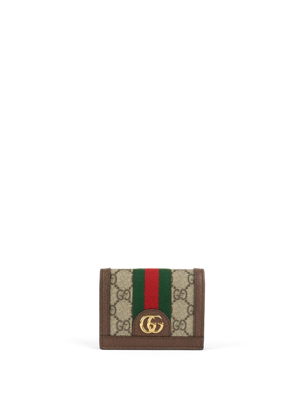 Gucci Brown Ophidia Card Case Wallet