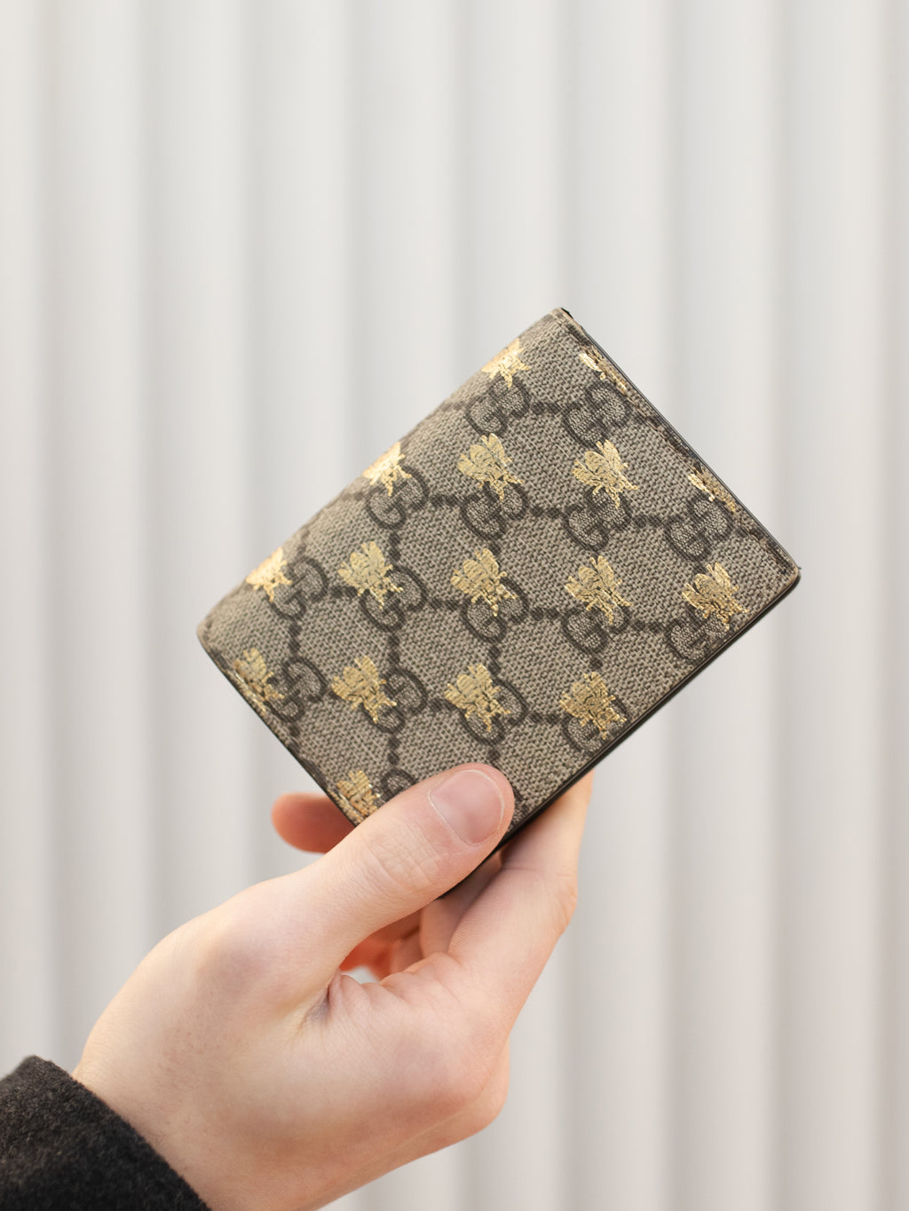 Gucci GG Supreme Bee Print Card Case