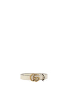 Gucci White Marmont thin belt 90cm.