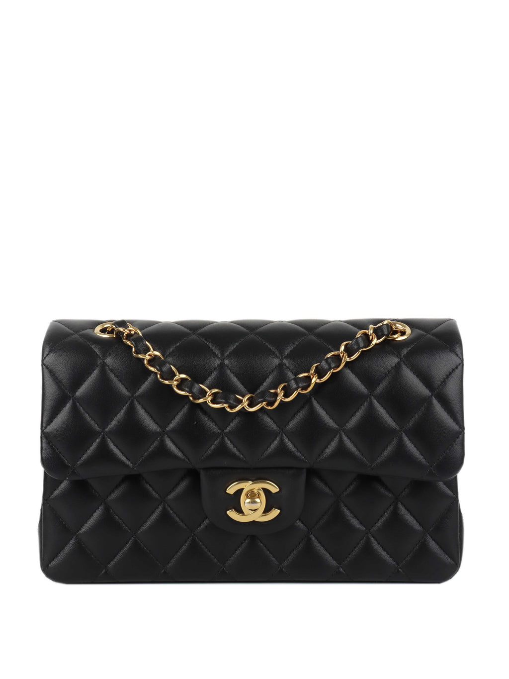 Chanel Small Black Lambskin Classic Flap.