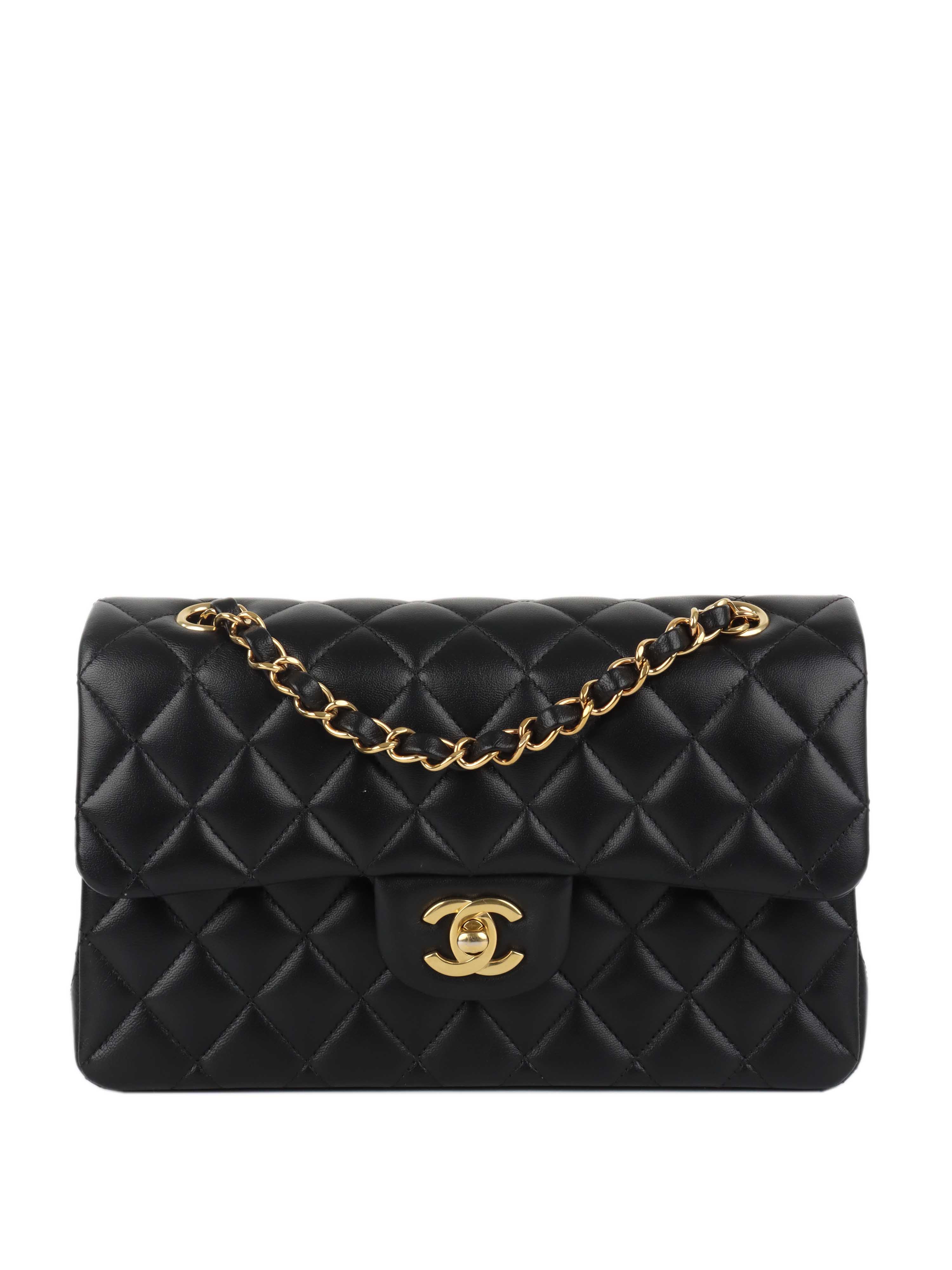 Chanel Small Black Lambskin Classic Flap.