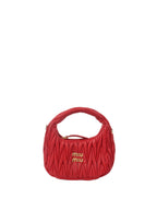 Miu Miu Small Red Wander Matelassé Bag.