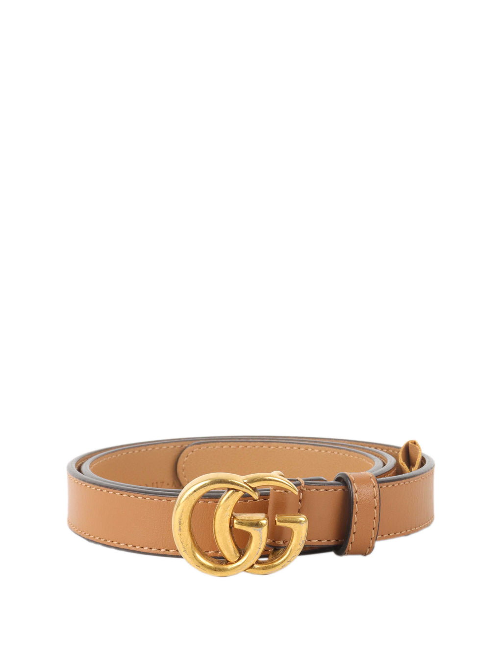 Gucci Brown GG Marmont Thin Belt.