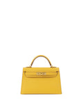Hermes 9D Jaune Amber Mini Kelly II Epsom GHW