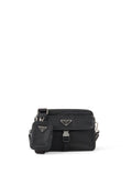 Prada Black Re-Nylon and Saffiano Leather Shoulder bag