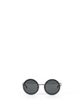 Chanel Silver/Black Chain Round Sunglasses