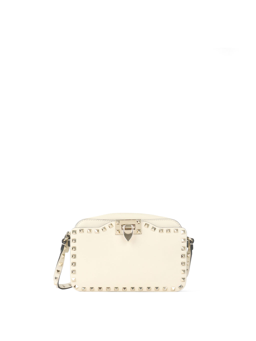 Valentino White Rockstuds Camera Bag