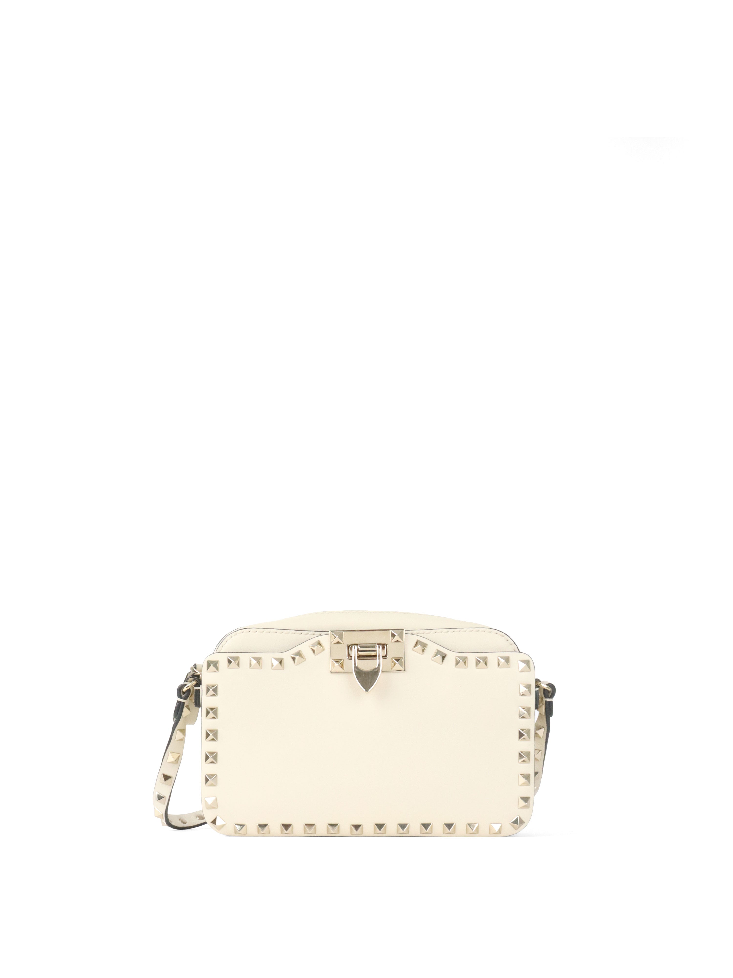 Valentino White Rockstuds Camera Bag