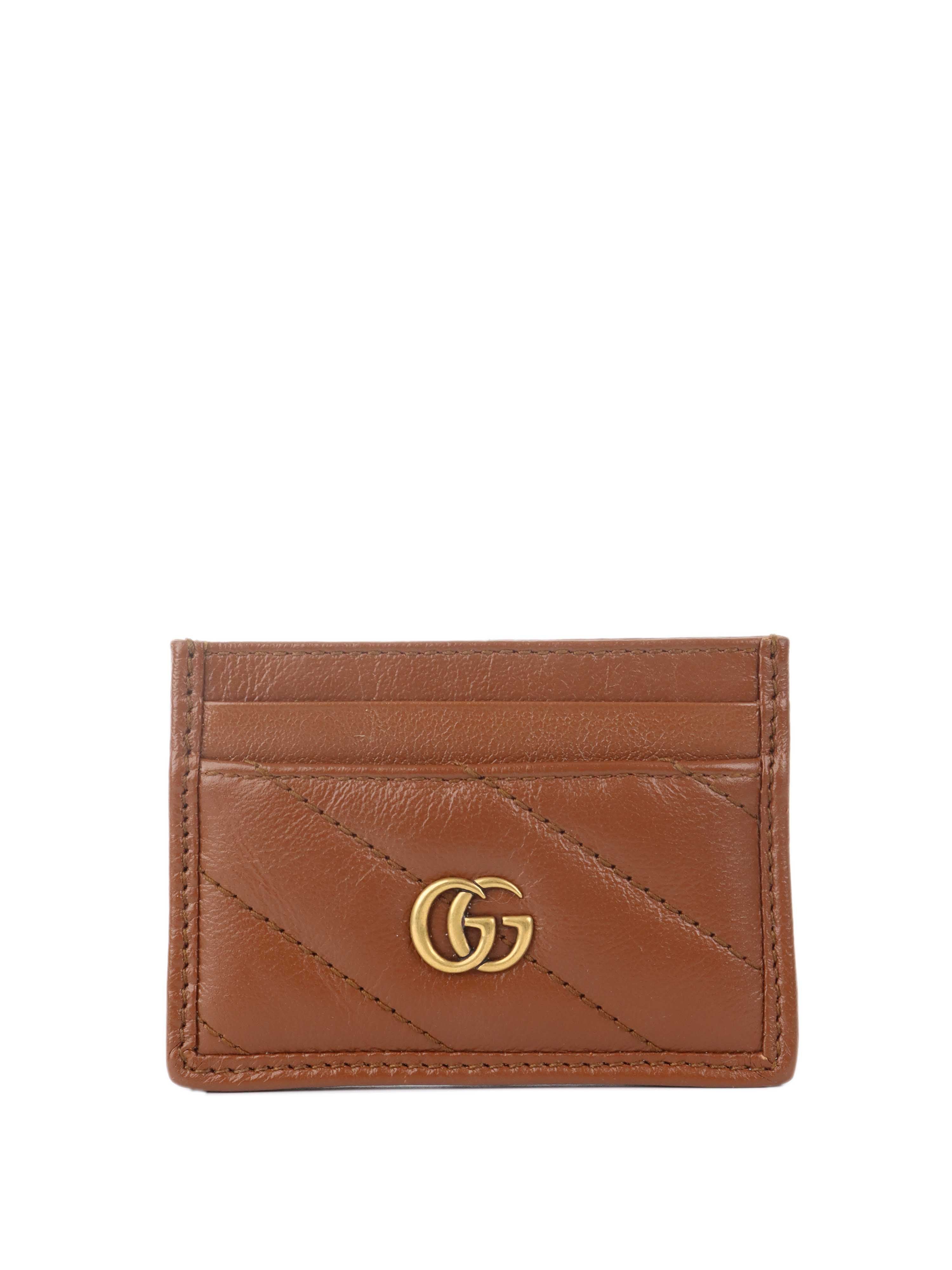 Gucci Brown GG Card Holder.