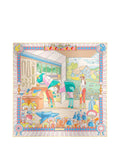 Hermes Rose/Jaune/Multicolour Pony Pit Stop Double Face Scarf 90