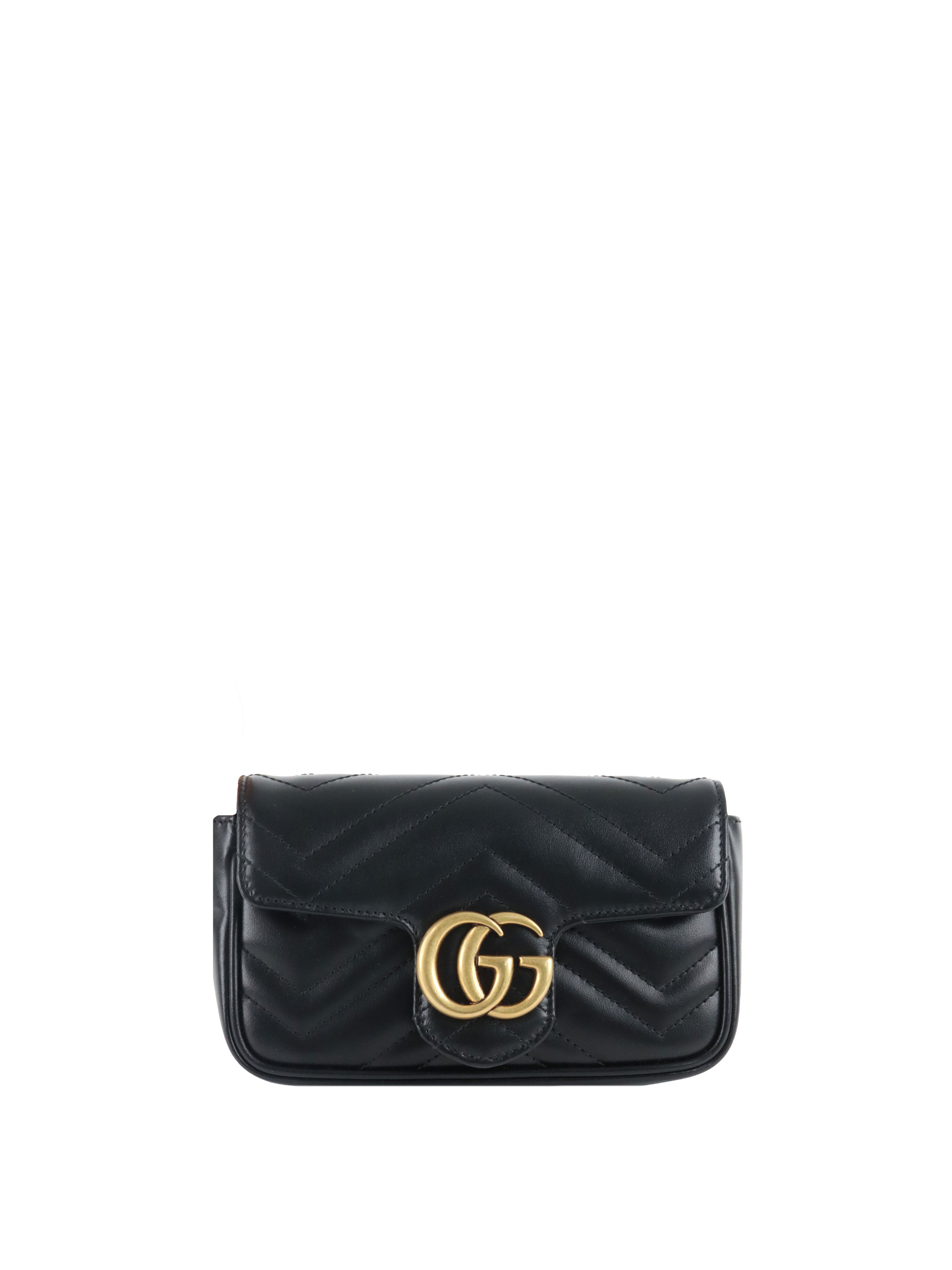 Gucci Super Mini Black Marmont Bag.