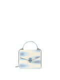 Bvlgari Blue and White Serpenti Forever Leather 2way Bag